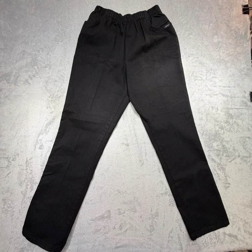 Vintage Chic Black‎ Comfort Legging Pants Size 10P Cotton Blend 90s High Waist